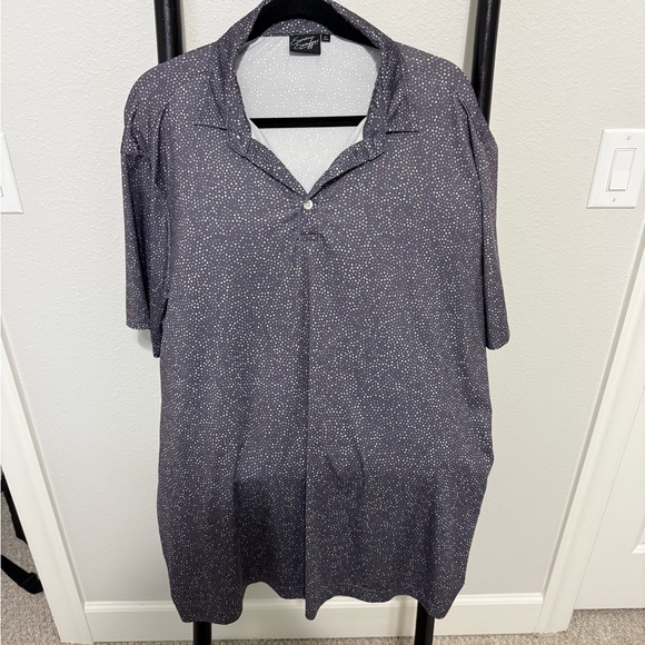 Sunday Swagger Other - Sunday Swagger Men's Blue Polka Dot Golf Polo